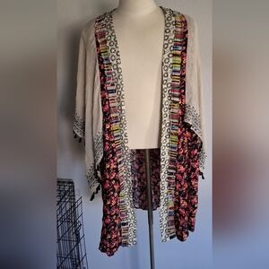 Ivy Jane Colorful Striped Floral Tunic